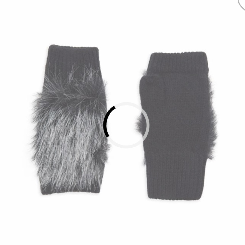 Faux Fur Fingerless Gloves